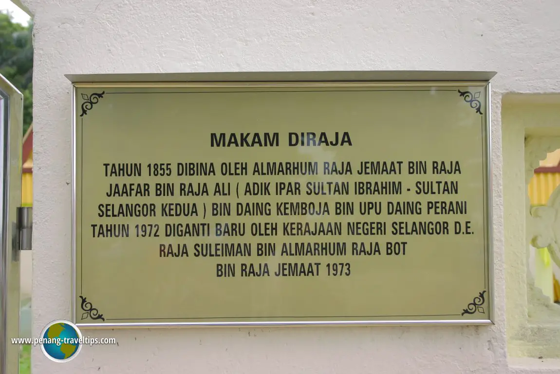 Makam Raja Jumaat (Selangor Royal Mausoleum), Lukut, Negeri Sembilan